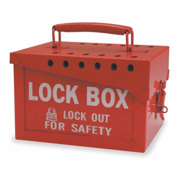 Group Lockout Box 13 Locks Max Red
