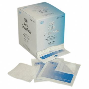 Gauze Pad Sterile White No Gauze PK100