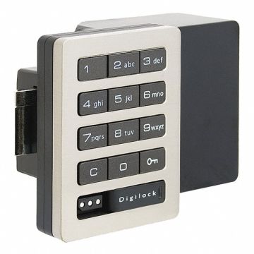 Electronic Lock Brushed Nickel 12 Button
