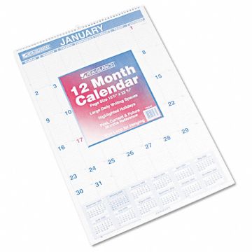 Wall Calendar Monthly 15-1/2 x 22-3/4 In