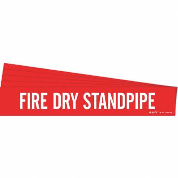 Pipe Marker White Fire Dry Standpipe PK5