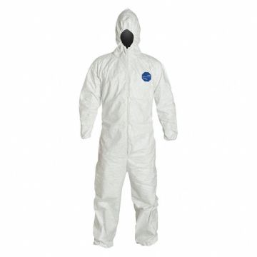 Hooded Coverall Elastic White 2XL