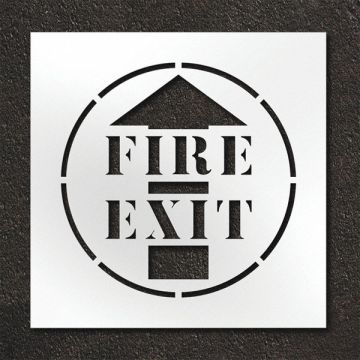 Pavement Stencil Fire Exit