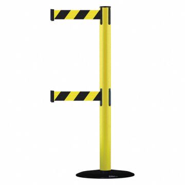 D0016 Barrier Post with Belt Yellow