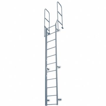 Fixed Ladder WlkThru 22 ft 8 In H Steel