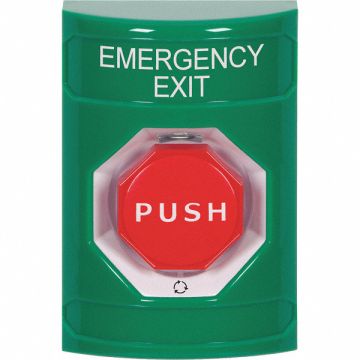 Emergency Exit Push Button Green SPDT