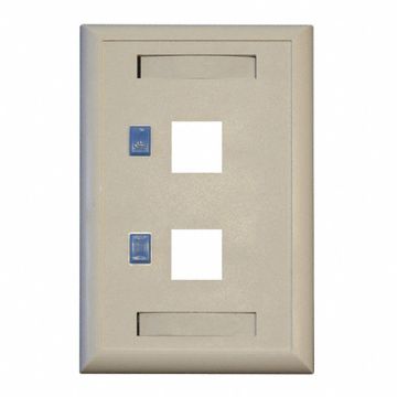 Keystone Face Plate 2-Port Dual Outlet