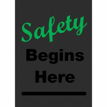 Safety Logo Entrance Mat Dark Gray 4x6ft