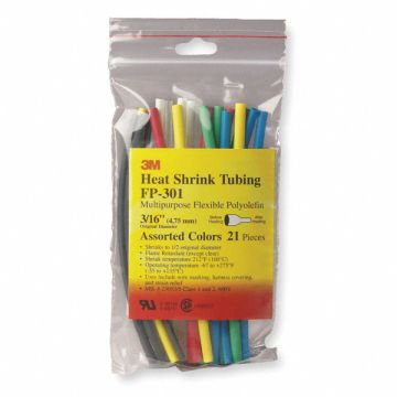 Shrink Tubing 0.375in ID Colors 6in PK14