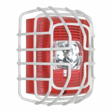9-ga wire cage protects horn/strobe/spkr