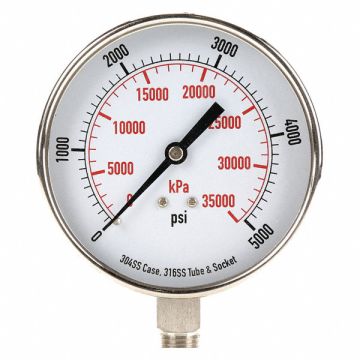 D1366 Pressure Gauge Test 3-1/2 In