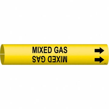 Pipe Marker Mixed Gas 2 in H 2 in W