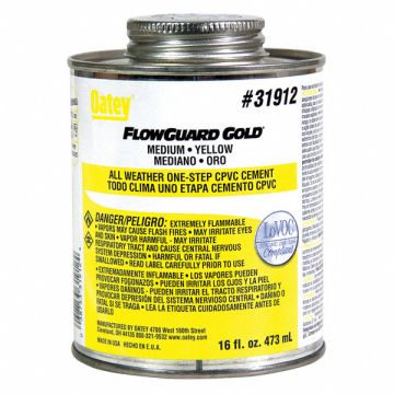 Pipe Cement 16 fl oz Yellow