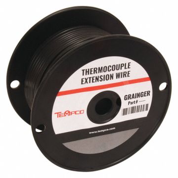 Thermocouple Ext Wire JX 20AWG Blk 100ft