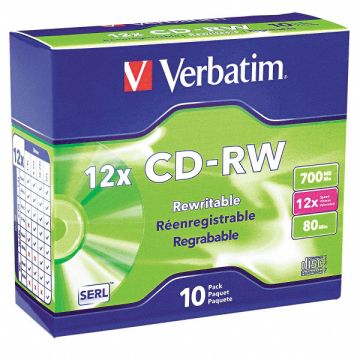 CD-RW Disc 700 MB 80 min 12x PK10