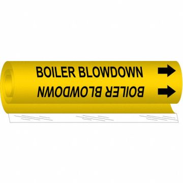 Pipe Marker Boiler Blowdown 5in H 8in W