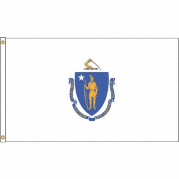 D3772 Massachusetts Flag 5x8 Ft Nylon