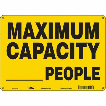 Safety Sign Aluminum 10 in H x 14 in W