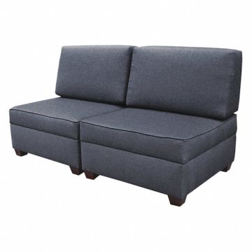 Storage Sofa 60 W x 30 D Blue Upholstery
