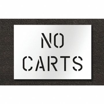 Pavement Stencil No Carts
