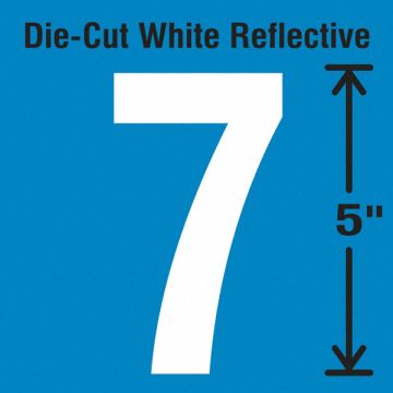 Die-Cut Reflective Number Label 7 PK5