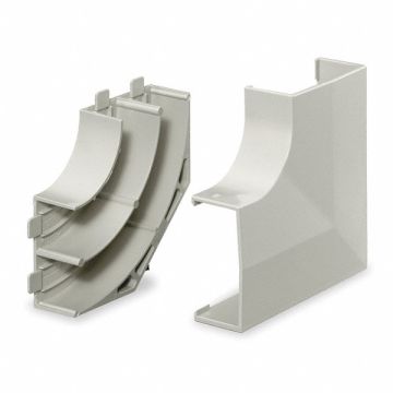 Flat Elbow Base and Cover White