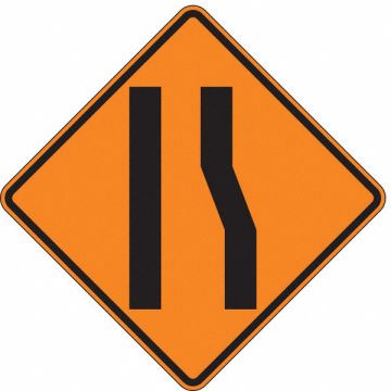 Right Lane Ends Traffic Sign 30 x 30
