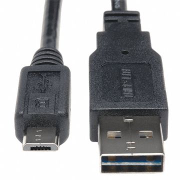 USB Cable Black 480Mbps 3 ft.