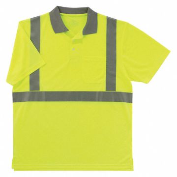 Polo Shirt Men 5XL Lime Polyester