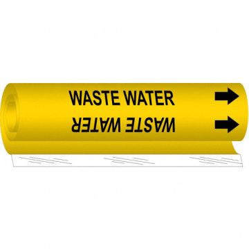 Pipe Marker Waste Water 9 in H 8 in W