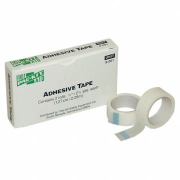Tape White 1/2 in W 5 ft L PK2