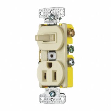 Combo Device Ivory 1P Switch and Recpt