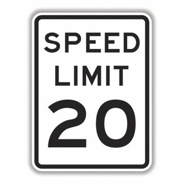 High Speed Limit 20 Sign 18 x 24 HIP