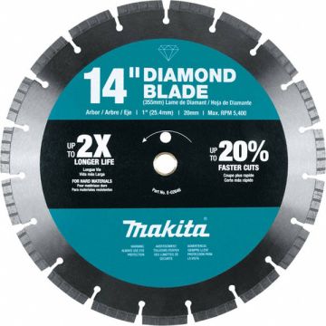 Diamond Blade 14 dia 5400 RPM Max Speed