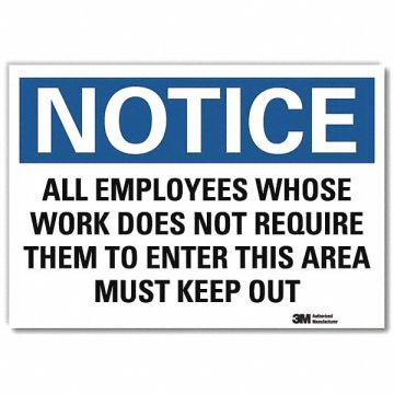 Notice Sign 5 in x 7 in Rflct Sheeting