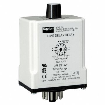 H7800 Time Delay Rlay 240VAC 10A DPDT 0.6 sec.
