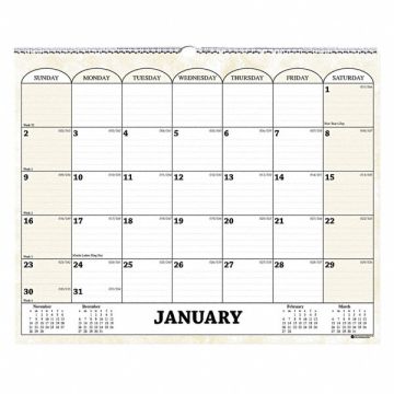 Monthly Wall Calendar 15x12 In.