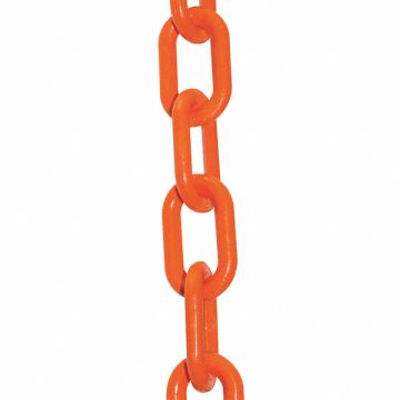 Plastic Chain 2 100 ft L Safety Orange