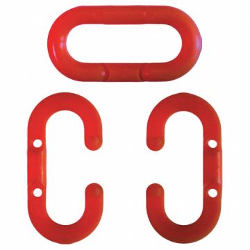 Chain Link Red 1-1/2 Size Plastic PK10