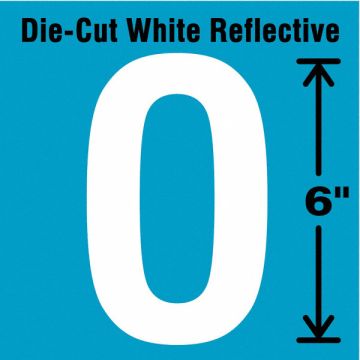 Die-Cut Reflective Letter Label O 6In H