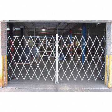 Folding Gate Gray 10 to 12 ft Opening W