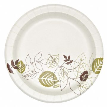 Paper Plate 8 1/2 in WH/BRN/GRN PK500