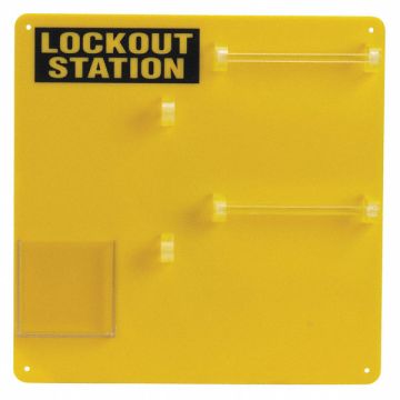 Padlock Station Yellow 13-1/2 H