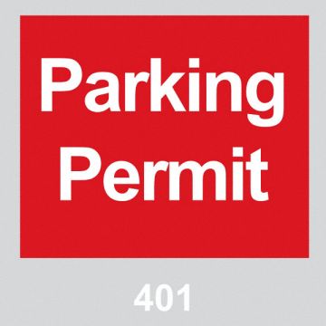 Parking Permits Windshield Red PK100
