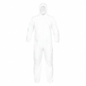 Hooded Disposable Coveralls White 3XL