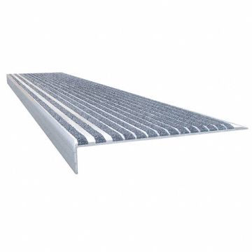 Stair Tread Gray 48in W Extruded Alum