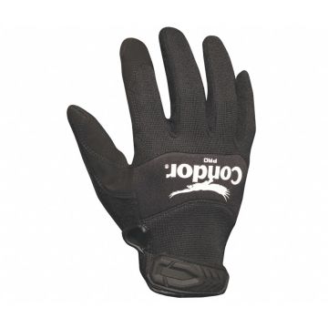 Gloves, Mechanics, High-Visibility, Synthetic Leather Palm Material, L