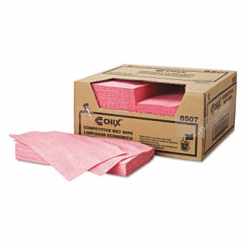 Wet Wipes 11-1/2 x 24 White/Pink PK200