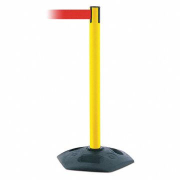 Barrier Post with Belt Red