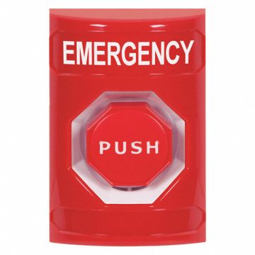 Emergency Push Button Red Polycarbonate